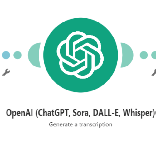 Make.com HTTP “Get a File” module OpenAI Whisper module transcribing user audio in Make.com.